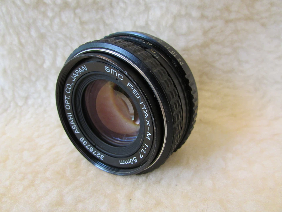 asahi opt co SMC Pentax M 50mm F1.7 Manual Focus Lens  ref r1 + cap + filter  - Image 2 of 4