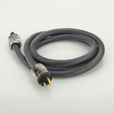 HiFi Audiophile Audio Power Cable Pure Copper EU US Schuko AC Mains Supply Wire