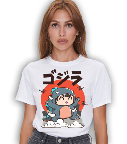 Camiseta Kawaii Monster Godzilla Divertida Novedad Gráfica Camisetas - Imagen 1 de 22