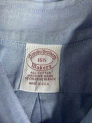 Vintage Brooks Brothers Makers Blue Oxford Shirt Men's 16.5 Vintage Brooks Brothers Makers Blue Oxford Shirt Men's 16.5