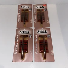 Vintage Schick Personal Touch Razor  and 2 Blades Brand New 1999 Lot Of 4