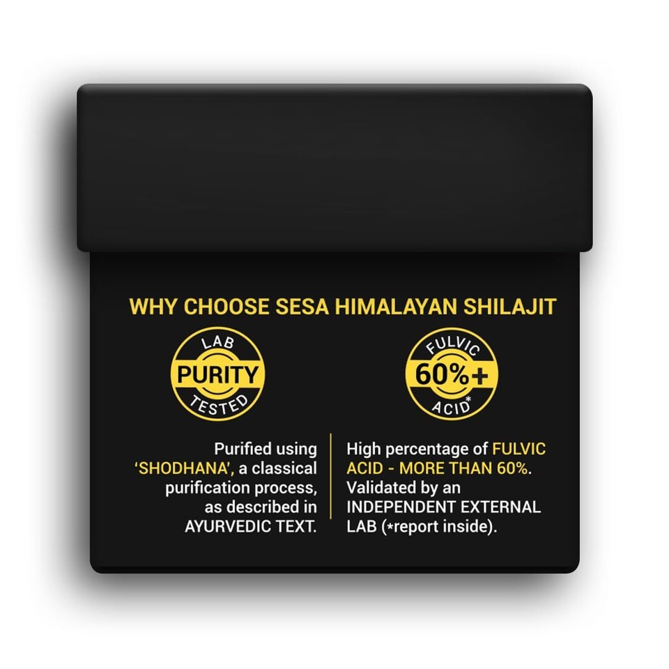 Shilajit Pur Résine De L'Himalaya - Riche En Acide Fulvique - Complément Naturel Puissant - 1.76 Fl Oz