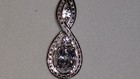 LAST 1” Kay Jewelers Sterling Silver 2 Lab Created White Sapphire Weave Necklace — photo 6