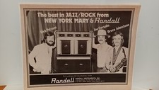 NEW YORK MARY 1976 RANDALL GUITAR AMPLIFIERS ORIGINAL  - 10X8 - PRINT AD   a4