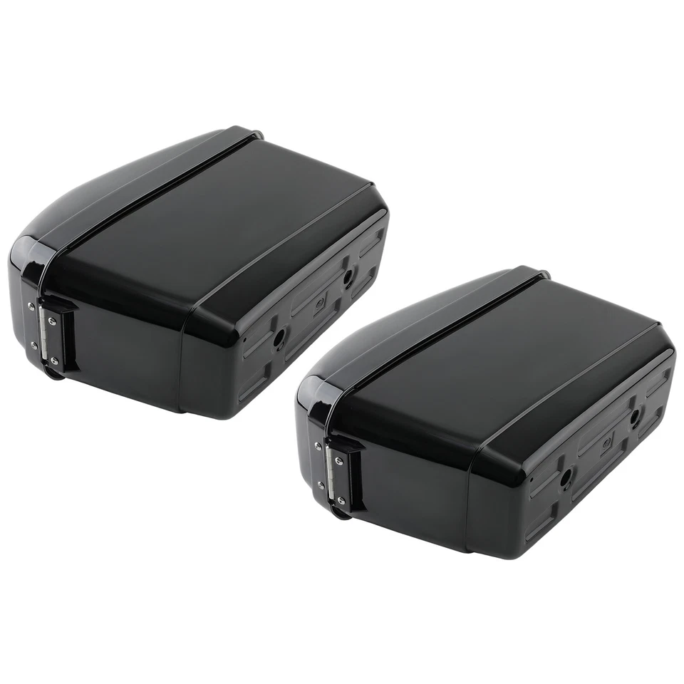 Motorcycle Universal Luggage Hard Saddlebags Side Box For Harley Honda Yamaha - Image 4 of 4