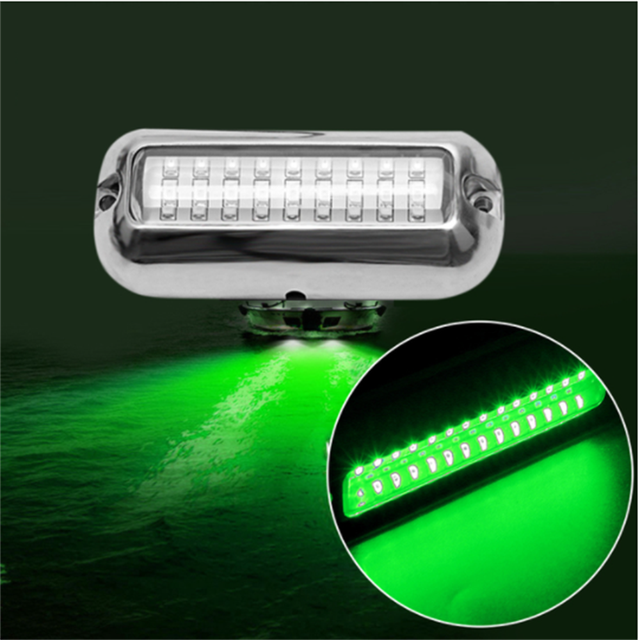 Kawell 2-Pack Waterproof Boat Lights - Stainless Steel LED Underwater Lights For Pontoon, Yacht & Marine