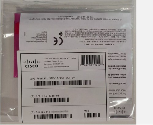 New CISCO SFP-10/25G-CSR-S 10/25GBase SFP28 Module for MMF - 第 1/2 張圖片