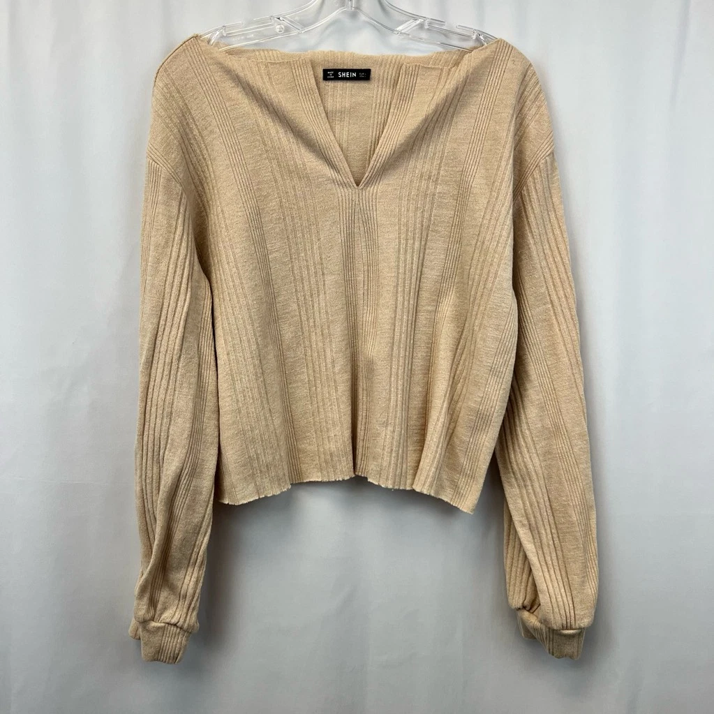 Beige cropped deals sweater