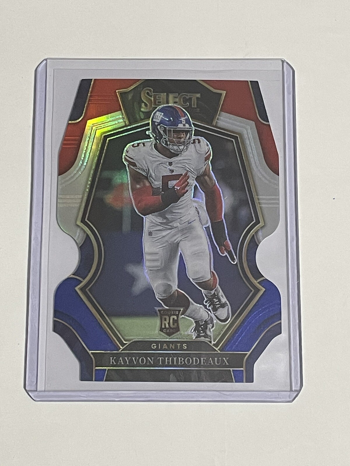 2022 Panini Select Premier Level Kayvon Thibodeaux Rookie Red & Blue Die Cut!