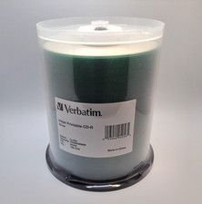 VERBATIM 95256 CD-R 52x 700MB 80Min Silver Inkjet Hub Printable 100 pack