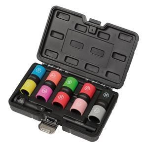 Draper 02744 Double Ended Wheel Nut Socket Set, 1/2 Sq. Dr. (7 Piece) DEWNSS -