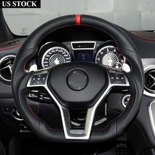 Full Leather Steering Wheel Flat For Mercedes-benz Amg C63 W204 A45 Cla45 2010 Full Leather Steering Wheel Flat For Mercedes-benz Amg C63 W204 A45 Cla45 2010