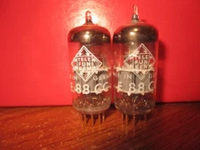 (2) Rare Telefunken Goldpin Diamond Bottom   6922  E88CC or   Audio  Tubes