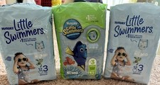 Bundle of 3New Packs total 36 diapers Huggies Little Swimmers / Sz 3