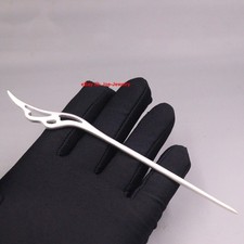 Solid 925 Sterling Silver Hairpin Heart Ruyi-Shaped Chinese Hair Pin 5.70inch L