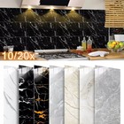 10/20x Marmor Wandaufkleber Selbstklebend Steinoptik Wandpaneele PVC Küche Bad
