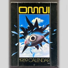 OMNl 1989 Calendar — HIGH GRADE — Vintage Science Fiction Artwork