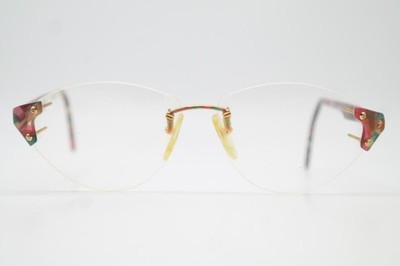 Vintage Brille Flair JET SET 690 Mehrfarbig Gold Randlos Brillengestell