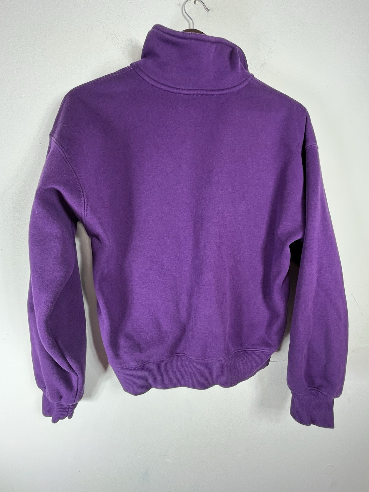 Fabletics Crop Pullover Purple Quarter Zip Sweats… - image 4