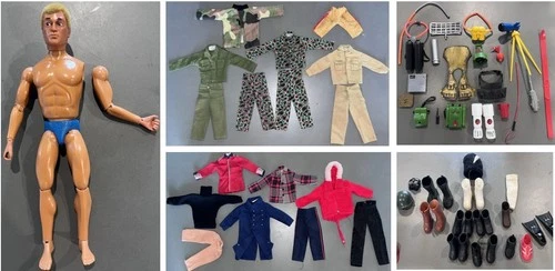 Vintage “Eagle Eye”  Action Man / G.I. Joe, with clothes & accessories