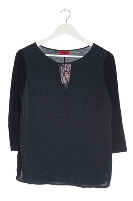 HUGO BOSS Longsleeve Damen Shirt Gr. DE 38 schwarz-anthrazit Casual-Look
