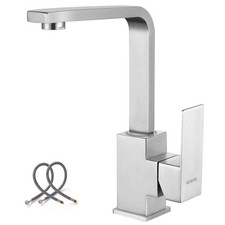 Bar Sink Faucet Brushed Nickel Single Handle Stainless Steel Modern Design