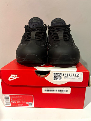 Nike Air Max 95 Black Anthracite Leather Low Top Sneaker AUTHENTIC