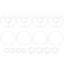 5.5 Inch Lamp Shade Ring, 4 Set Lamp Shade Frame with E27 to E26 or E17 Adapt...