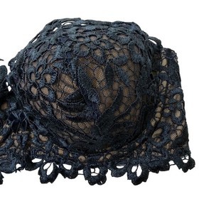 Dita Von Teese Dahlia Balconette Cage Bra Navy Nude 32DD