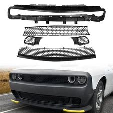For Challenger SRT Lower Grille+Upper Grille/Reinforcement+Fog light cover