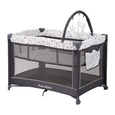 Pamo Babe Portable Playard,Sturdy Play Yard with Mattress and Toy bar Soft Toys