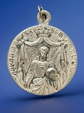 Vintage Catholic Adveniat Regnum Tuum, Thy Kingdom Come Religious  Medal