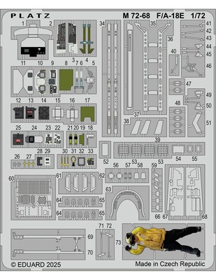 Platz 1/72 Ätzteile für F/A-18E Super Hornet Plastik Modellteile M72-68 (Ai