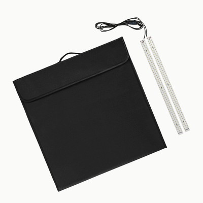 PDX 80x80 cm LED Fotobox, faltbar, 3-stufig, 4 Hintergründe, dimmbar