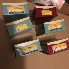 6 LOT Vintage KODAK KODASLIDE 35mm Kodachrome Slide Compartment File Metal Box