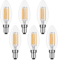 Akynite GlüHbirne Kerzenform LED C35 E14 4W Kaltweiß 6000K, 400LM, AC 230V, E