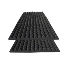 2 Pack Sound Proof Foam Panels for Walls,48x24x2 Inch Acoustic Foam 2P Pyramid