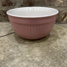 IQ Accessories Dark Pink Ribbed/Fluted 6” Mixing Or Serving Bowl Cottage Core
