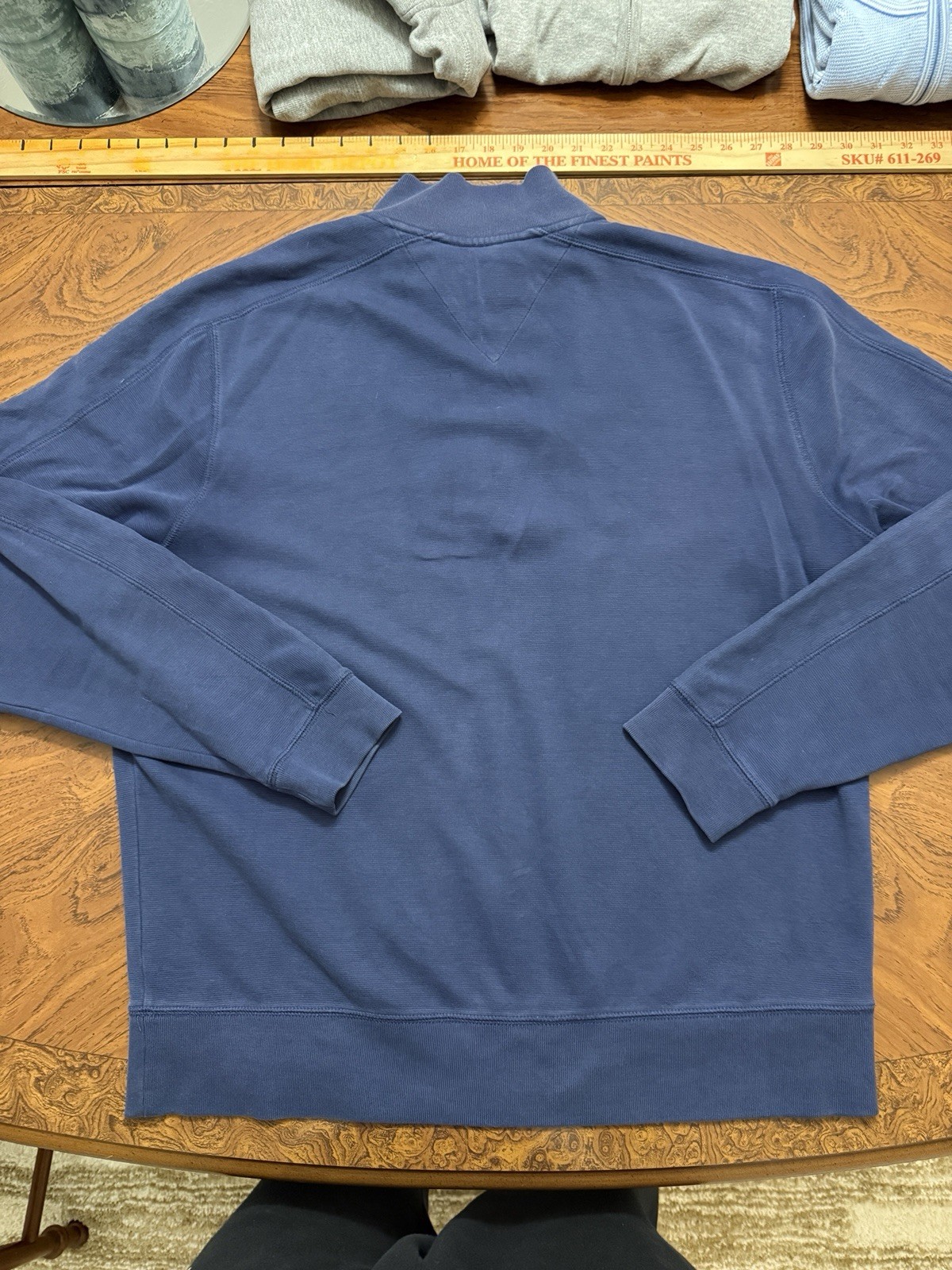 Robert Talbott Navy Pullover Quarter Zip 100% Pim… - image 2