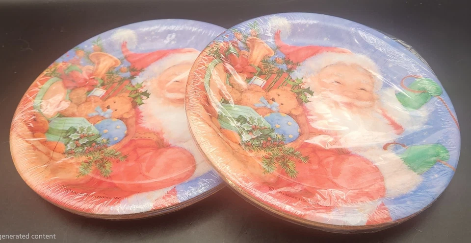 Lote Fiesta Navidad Vintage: 2 Platos Sello 6.75", DesignWare 7" Postre... Foto 3 de 4