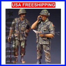 1/35 Scale character Resin Model Figure Kit Vietnam War US Soldier 2 Person F...