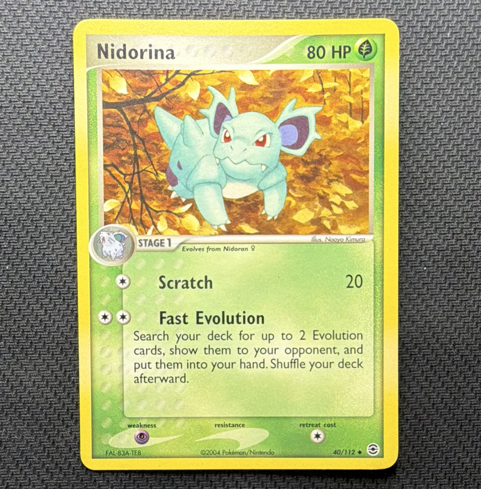 Pokemon TCG Nintendo Nidorina FireRed & LeafGreen 40/112 Regular Uncommon 2004
