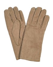 VTG Aris Isotoner 115 Women's Beige Suede Leather Gloves Size L Thinsulate Lined
