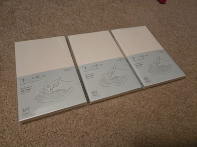 Midori MD semi-B6 (B6 Slim) Graph Paper Notebooks x3, Sealed, OLD MIDORI LOGO