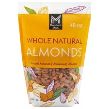 Member's Mark Whole Natural Almonds, 48 Ounce