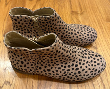 Girl's Cat  Jack Animal Print Boots, Size 4, Excellent, Look New