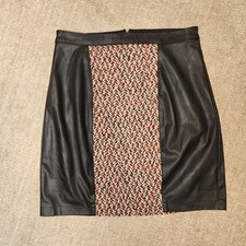 BCBG MaxAzria Black Faux Leather Mini Short Skirt Size XS NWT