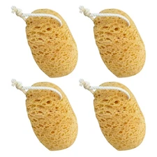 4 Pcs Shower Sponge Bath Sponges Exfoliating Deep Cleansing Loofah