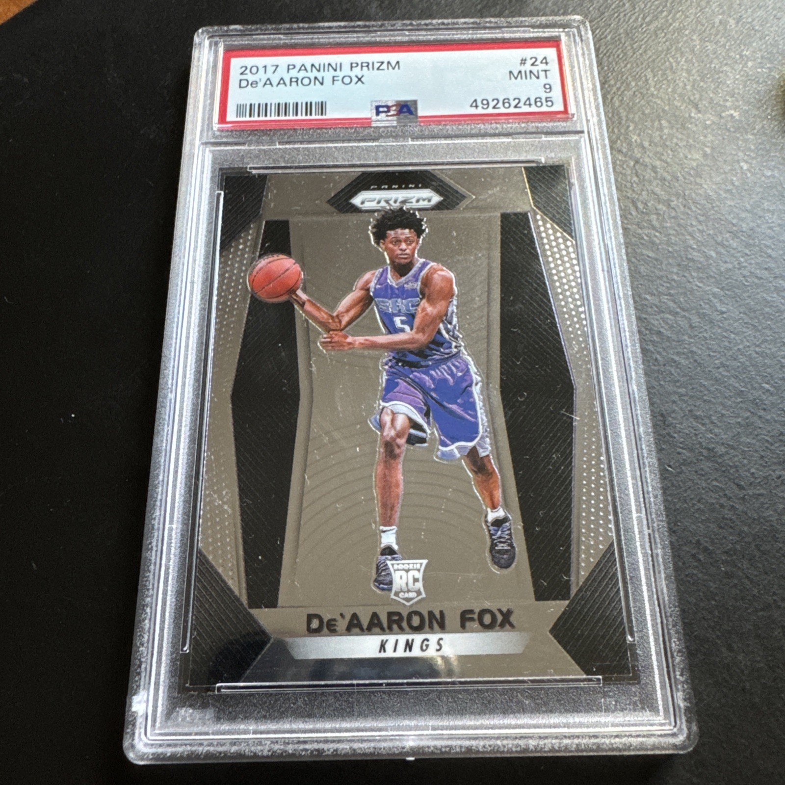 2017-18 Panini Prizm - De'Aaron Fox #24 Rookie Card PSA 9 (RC)  Spurs Kings
