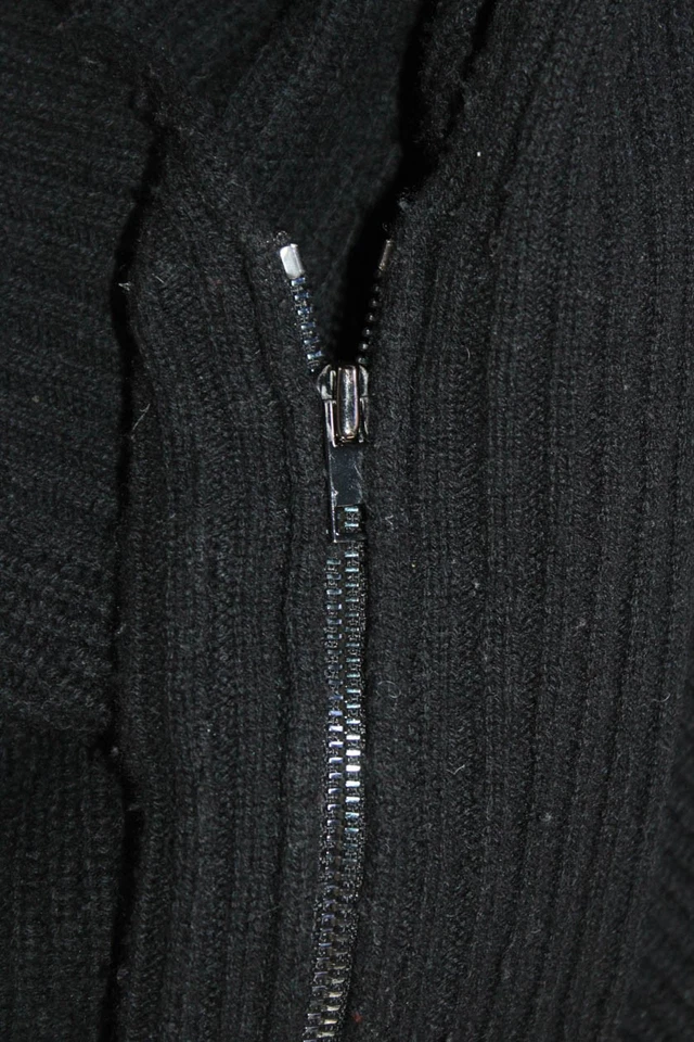 Suéter Suéter Top Vince Mujer Lana Cuello Alto Detalle Cremallera Negro Talla M Foto 4 de 4